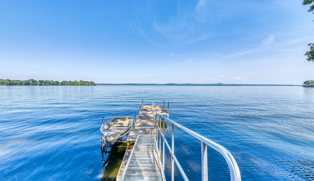 Dog-Friendly Lakefront Home with WiFi, Private Dock & Firepit