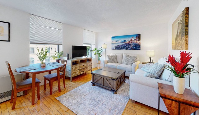 Downtown apartment with modern design & W/D access - dog-friendly