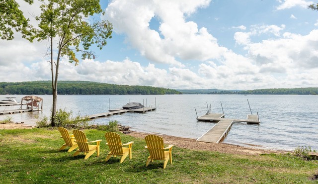 Elegant Escape w/Dock, Deck & Lakefront Bliss