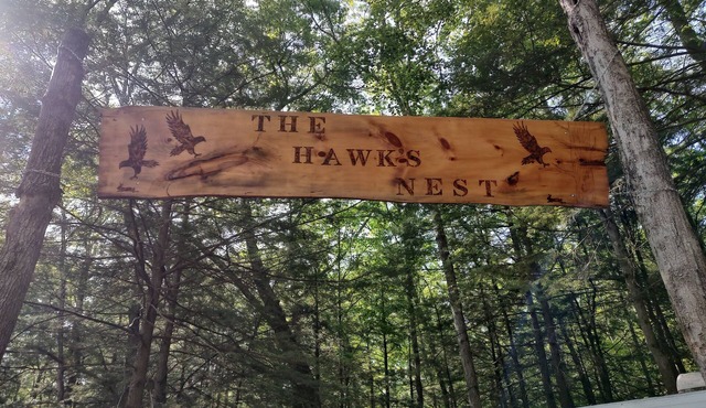 Escape from it all. Woods, birds, campfire and fresh air.