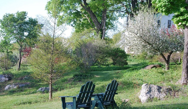 Flower Hill Farm Retreat Studio Mountain and Garden Views Clawfoot Tub.