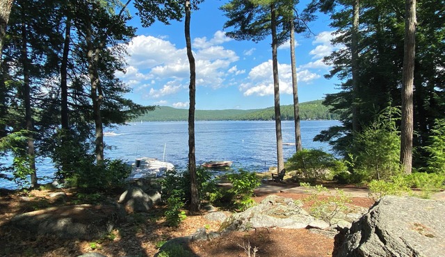 Four bedrooms, spacious contemporary waterfront home on Merrymeeting Lake.