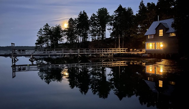 Historic Boathouse over Water, Stunning View, Private Pier + Dock + Mooring