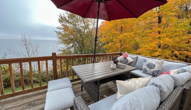Lakefront Cabin | Boat Dock-Fireplace-Sunset Views