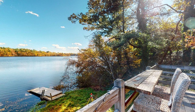 Lakefront home with private dock, deck, & lovely view - short drive to the cape