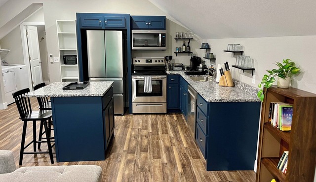 Loft apartment in historic house within walking distance of downtown.