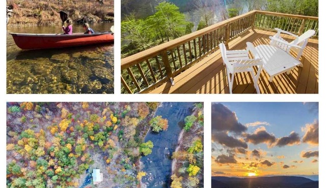 Log Cabin w Fireplace, EV Station & River Access