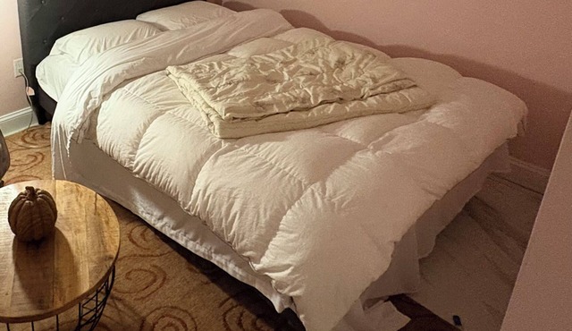 Lower-level, a Queen bed, shared bath & Kitchen