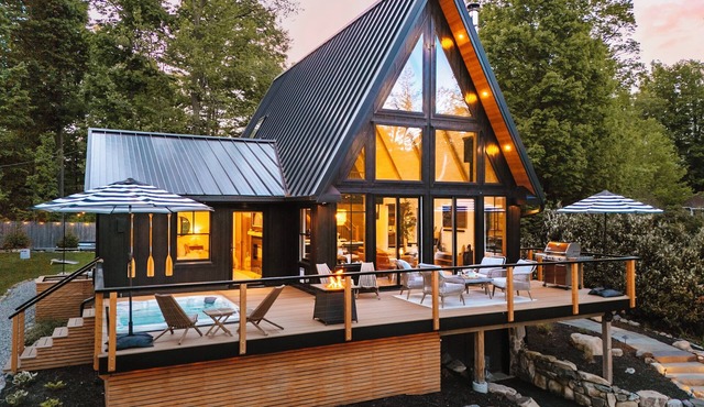 Luxury Lake A-Frame Hot Tub + Game Room + Sauna