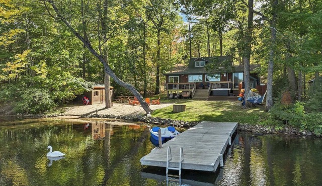 Luxury Lakefront Retreat | Hot Tub | New Hampshire Lake House