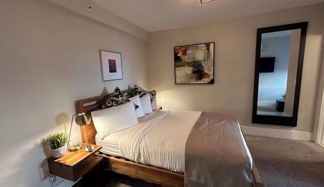 Modern 1 Bed/1 Bath (sleeps 3) Dog friendly with parking on historic Pelham St.