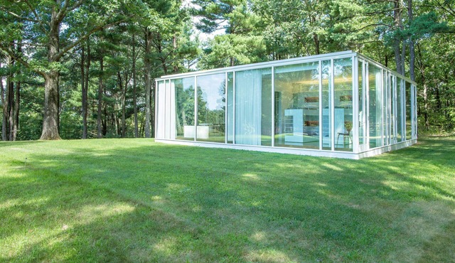 Modern Glass House designed by renowned architect Thomas Phifer