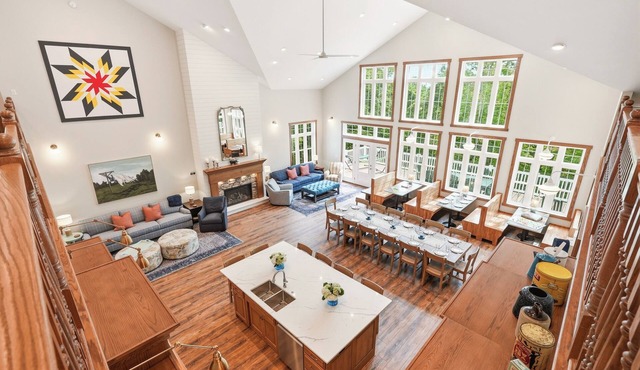 NEW Estate-Sized Farmhouse | 11 Bed/11.5 Bath | Indoor Pool, Gym | Elevator