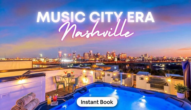 NEW Nash Eras - Rooftop Decks with Hot Tub - 15 Beds
