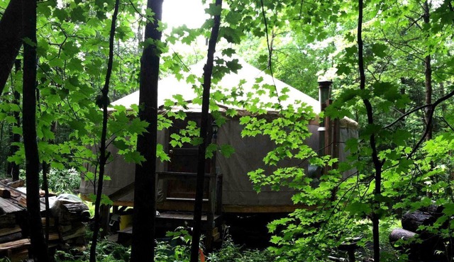 Off-the-Grid Yurt Rental in the Secluded Countryside of Thetford Center, Vermont
