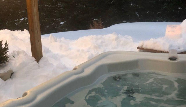 Private hot tub and pool