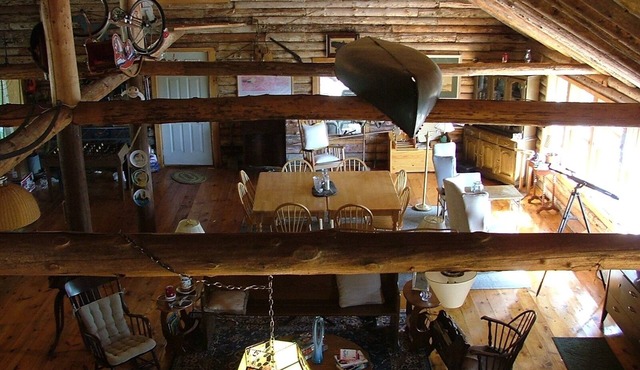 Private, on the water beautiful log cabin, 815 feet of water frontage, 16 acres