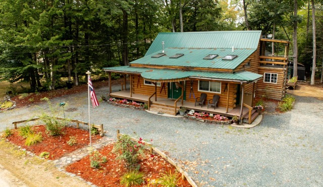 Quiet Lake Retreat with Fireplace and short walk to the beach