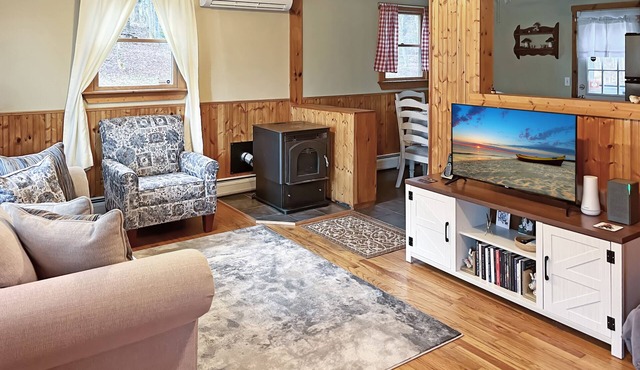 Relax by our scenic brook and enjoy the view of the Green Mountains!