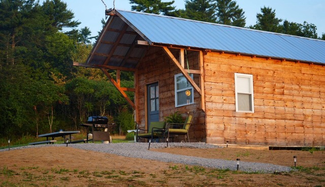 Rustic ADK tiny cabin off grid with electric option