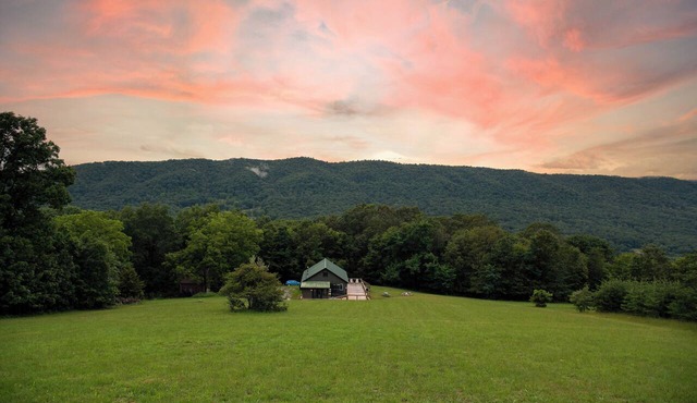 Secluded cabin on 20acres boarding the George Washington National Park