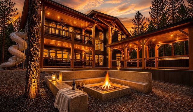 Sleeps 38, Luxury Lodge, Gym, Golf, Theater & HotTub, children area, workstation