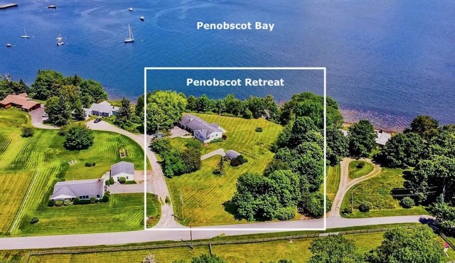 Spacious Oceanfront Home with Private Beach on Penobscot Bay