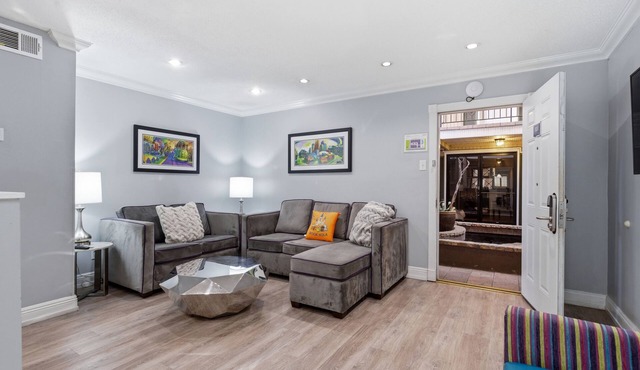 Stay steps from the action in this High-end 2BR on Frenchmen Street with pool, hot tub, and easy access to the French Quarter.