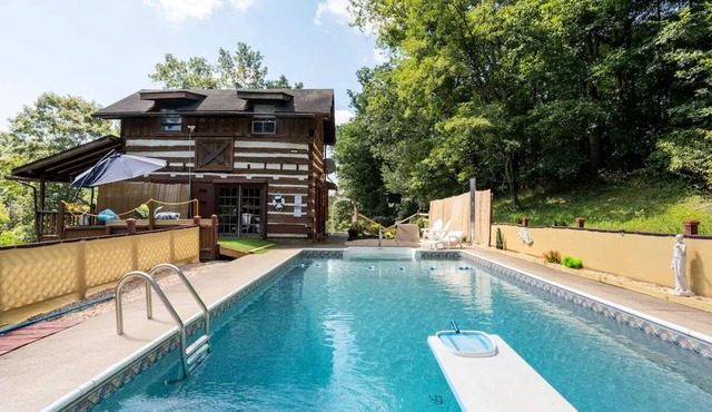 Stunning Boho Log Cabin Country Retreat with Pool