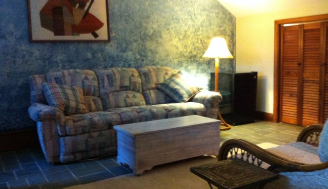 Sunny , cozy 1-bedroom, wooded, private, central Island location, close to ocean