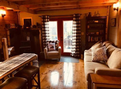 The Birches Cabin, at home in the woods!