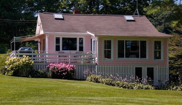 The Pink Cottage on beautiful Damariscotta Lake.