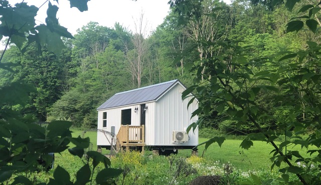 Tiny home on wheels nestled between Corning and Watkins Glen, NY