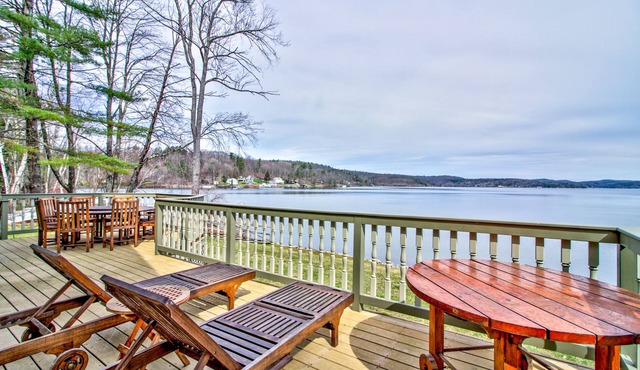 Totally remodeled year round LAKEFRONT home with stunning views of Lake Bomoseen