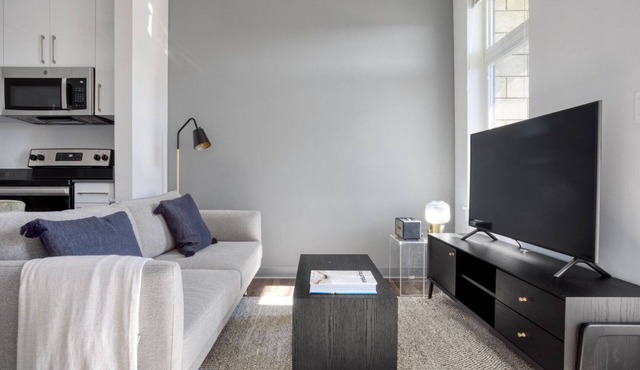 Trendy Brighton 1BR w/W/D, Gym, near T, Shops + Dining, by Blueground