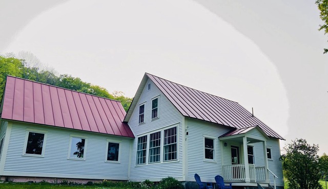 VAST trail access with peaceful views & cozy spaces in VT schoolhouse.