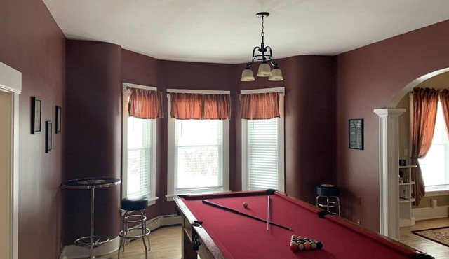 Village Flat with Antique Billiards