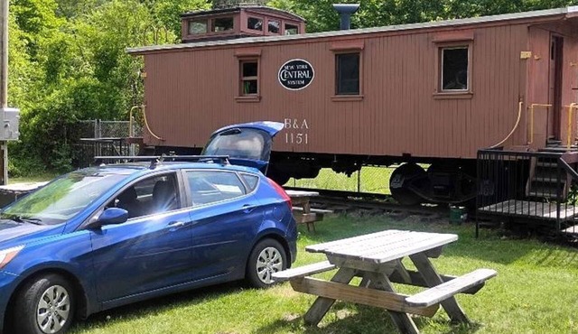 Vintage Caboose Rental in Historic Small Town near Springfield, Massachusetts