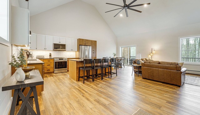 Walk to Sebago Town Beach: Luxe Townhome w/Grill