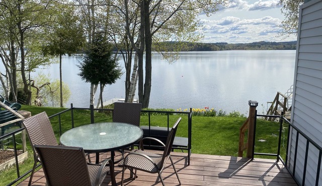 Waterfront home on the lake shore of Beautiful Lake Memphremagog, Newport, VT.