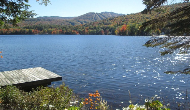 Waterfront Log Cabin with Mt. Sunapee Views