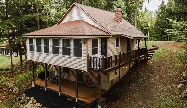 Waterfront Sebec Lake Home w/Yard + Fire Pit