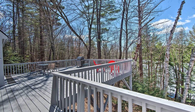 Wooded Waterfront Grantham Home < 10 Mi to Ski!