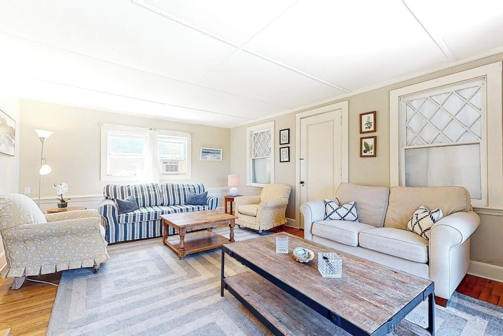 Manchester-by-the-Sea House | Beach-view home with beach access, deck, grill, 2 kayaks, & AC