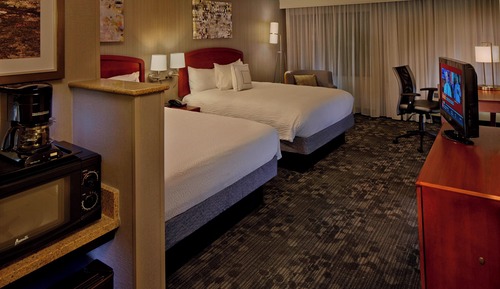 Room, 2 Queen Beds, Roll-in Shower, Balcony